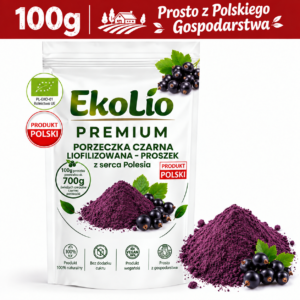 Ekolio Proszek z Czarnej Porzeczki Liofilizowanej 100% EKOLOGICZNY 100 g