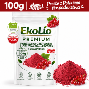 Ekolio Proszek z Czerwonej Porzeczki Liofilizowanej 100% EKOLOGICZNY 100 g