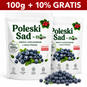 Poleski Sad Chrupiące Borówki Liofilizowane z Polskiego Gospodarstwa 110g